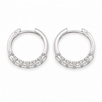 Orecchini huggie con diamanti
