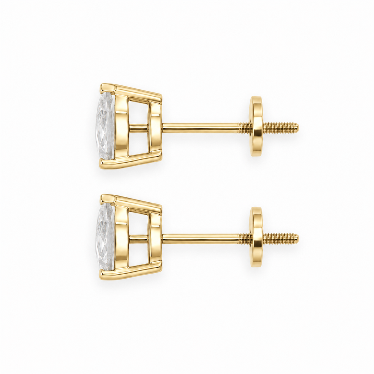 Bezel mini drop earrings
