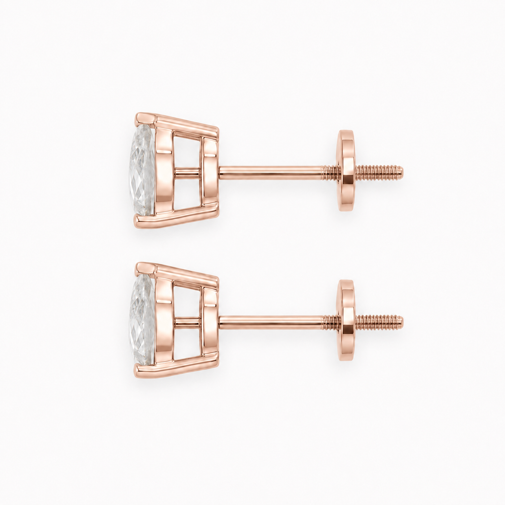 Bezel mini drop earrings