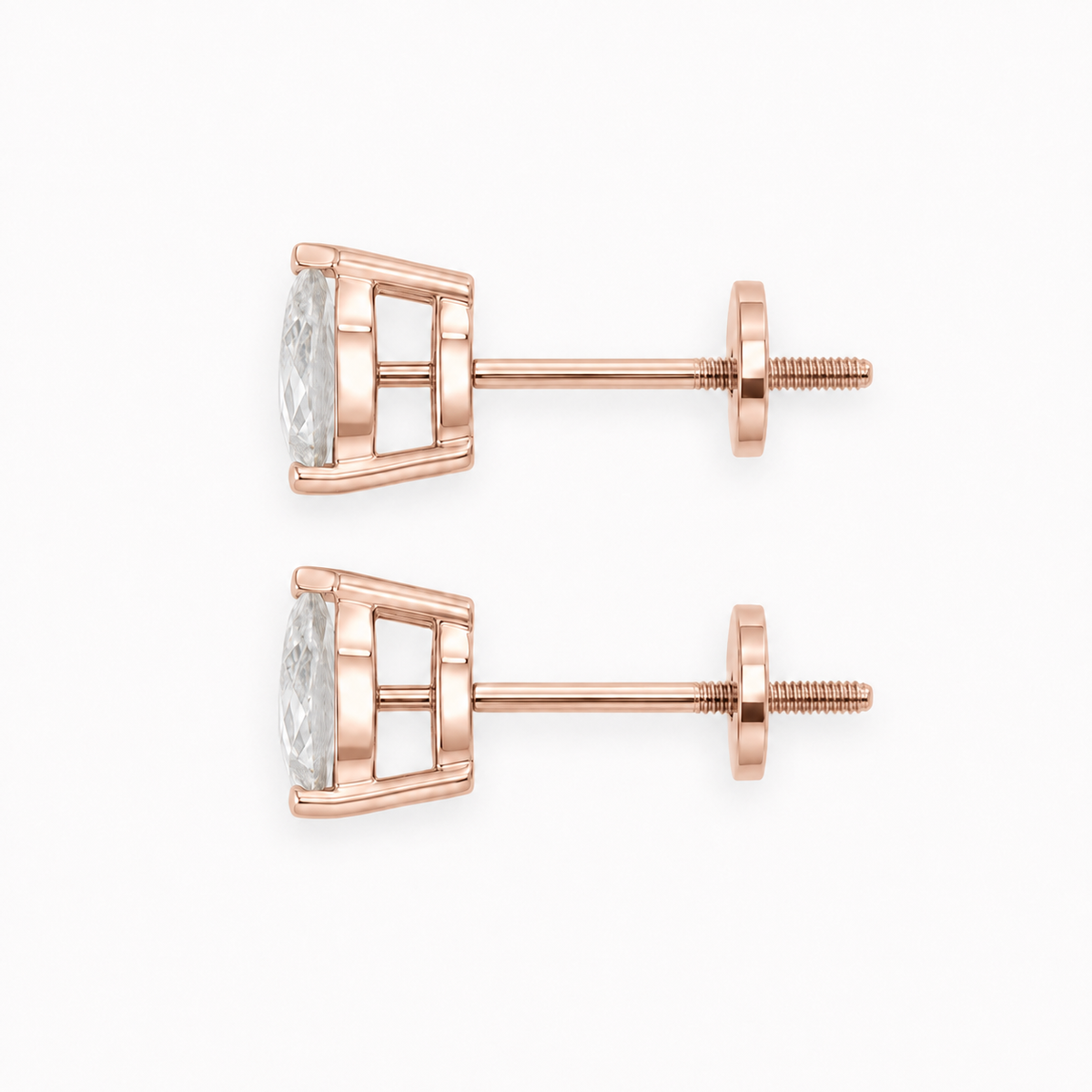 Bezel mini drop earrings