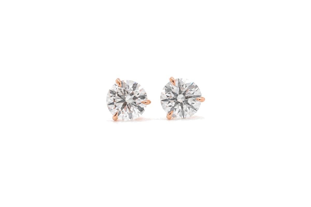 Martini earrings with lab-grown diamonds