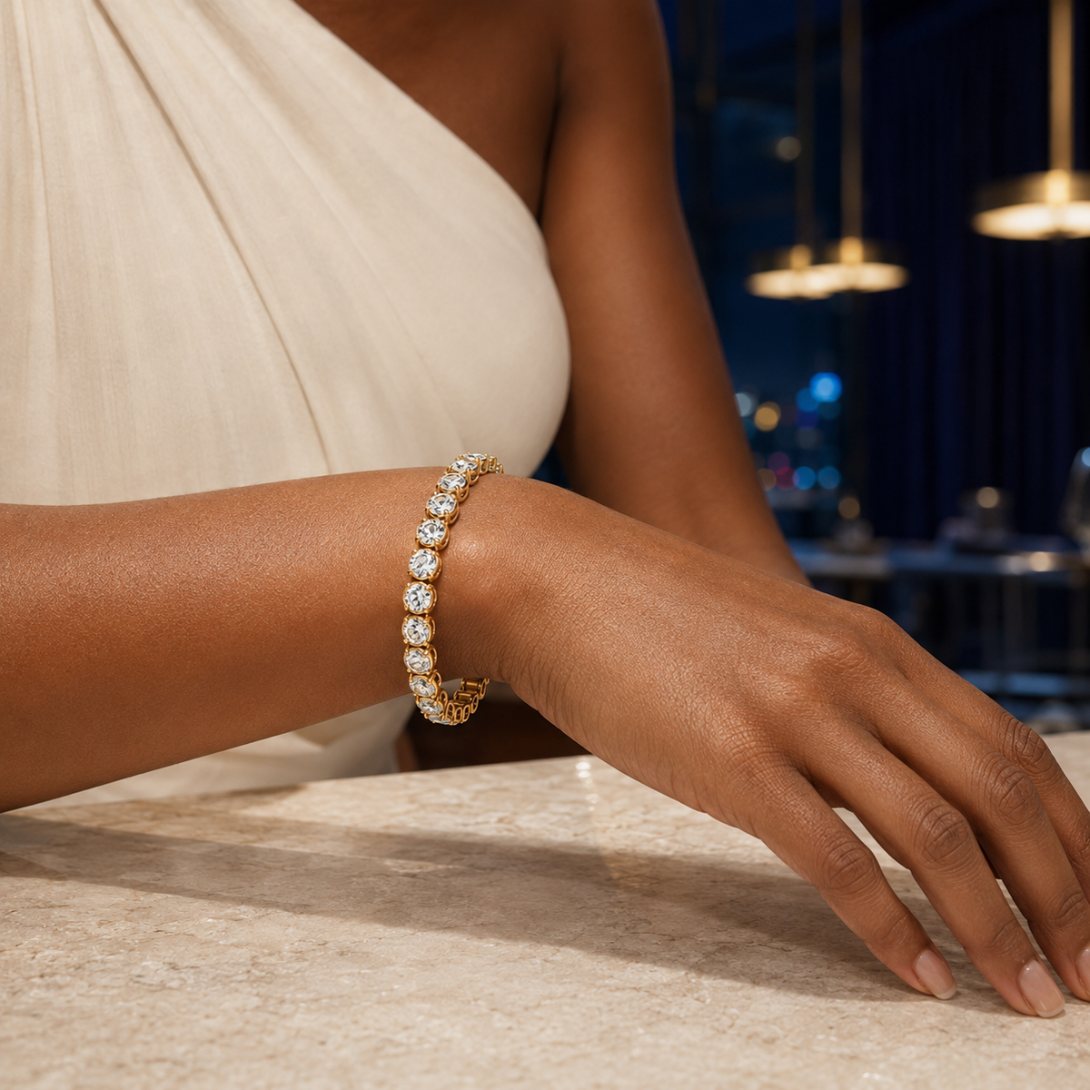 Bracciale sottile con diamante